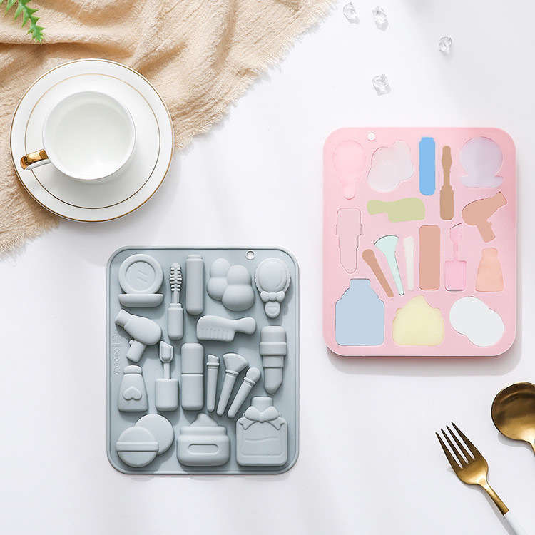 17 Lỗ Dụng Cụ Làm Đẹp Mô Hình Khuôn Silicon Sáp Chai Đường Chocolate Khuôn Epoxy Trang Trí Bánh Khuôn Kẹo Quá khứ Khay Đá DIY Khuôn Nướng Bánh