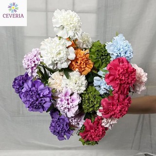 Cành hoa Hạ đông trung tú cầu 6 bông kèm lá cao 60 cm trang trí siêu đẹp