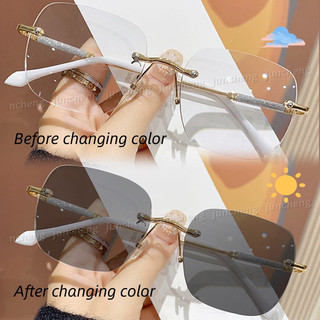 Photochromic Không Khung Chống Thị Xanh Kính Chống Bức Xạ Nữ Và Nam Có Kính Khung Lớn Bằng