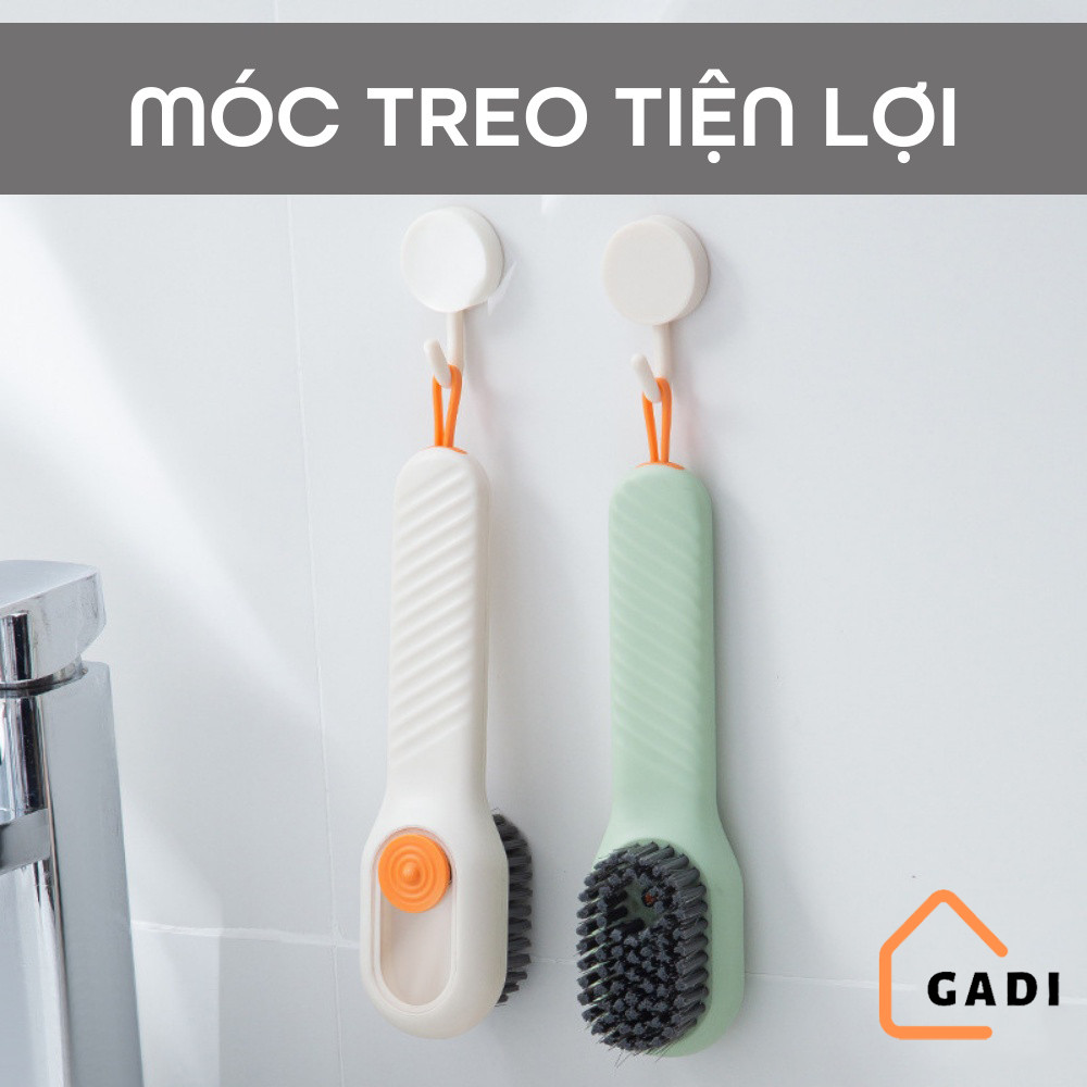 Bàn Chải Vệ Sinh Có ngăn chứa nước giặt,  Bàn chải cọ rửa đa năng 3 trong 1 có hộc chứa xà phòng