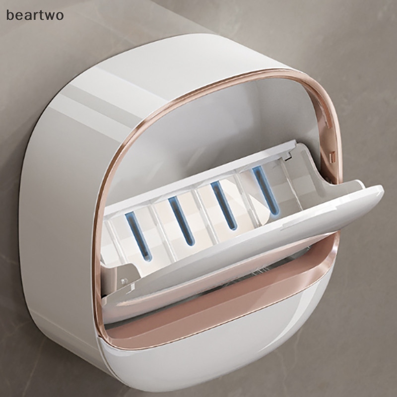 < Beartwo > 1 Hộp Xà Phòng Đấm Miễn Phí Hộp Xà Phòng Treo Tường Hộ Gia Đình Thoát Nước Cao Cấp Lưu Trữ Phòng Tắm Kệ Xà Phòng Vệ Sinh Đẹp