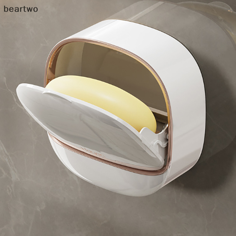 < Beartwo > 1 Hộp Xà Phòng Đấm Miễn Phí Hộp Xà Phòng Treo Tường Hộ Gia Đình Thoát Nước Cao Cấp Lưu Trữ Phòng Tắm Kệ Xà Phòng Vệ Sinh Đẹp