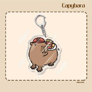 Capybara capybara móc khóa mặt dây chuyền acrylic hoạt hình dễ thương sáng tạo học ba lô đính quà tặng