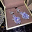 Hoa Bướm Mới Giọt Nước Zircon Ánh Sáng Sang Trọng Thời Trang Bạc Bông Tai Kim