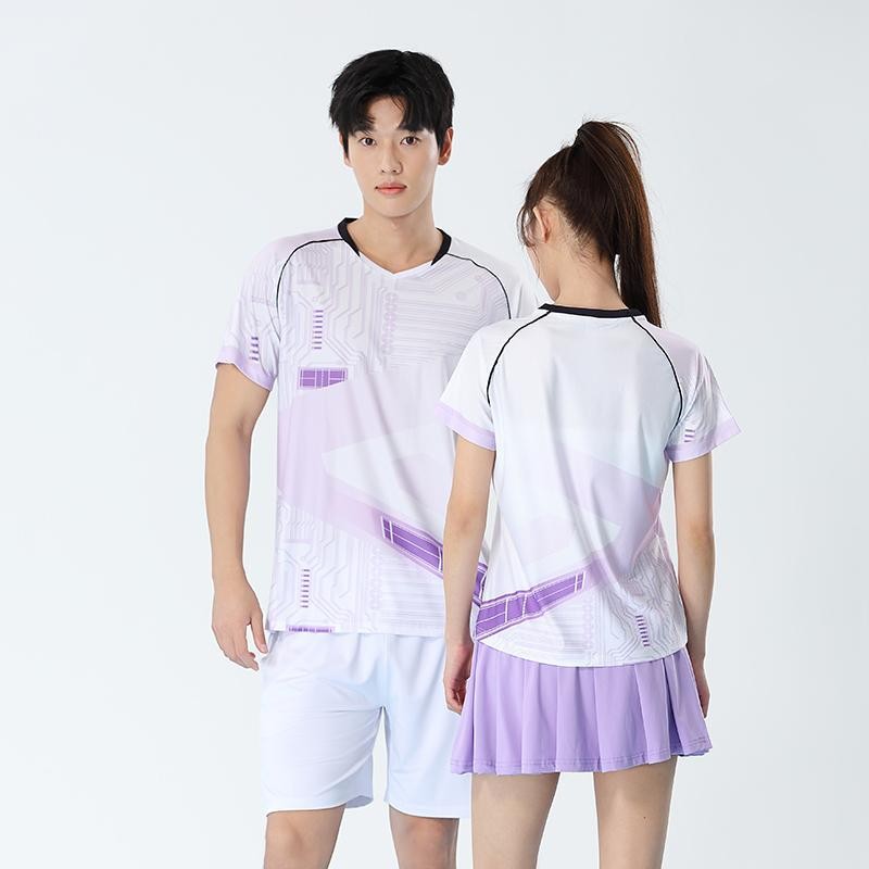 Cao Cấp Nhanh Khô Thể Thao Ngắn Tay Nam Nữ Cầu Lông Đồng Phục Phù Hợp Với Quần Vợt Đồng Phục Xấu