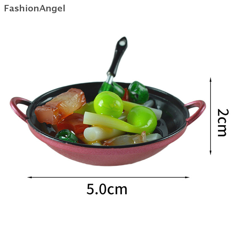 Fashionangel Nhà Búp Bê Thu Nhỏ Phụ Kiện DIY Nồi Nấu Ăn Với Thực Phẩm Dụng Cụ Nhà Bếp Mẫu TH
