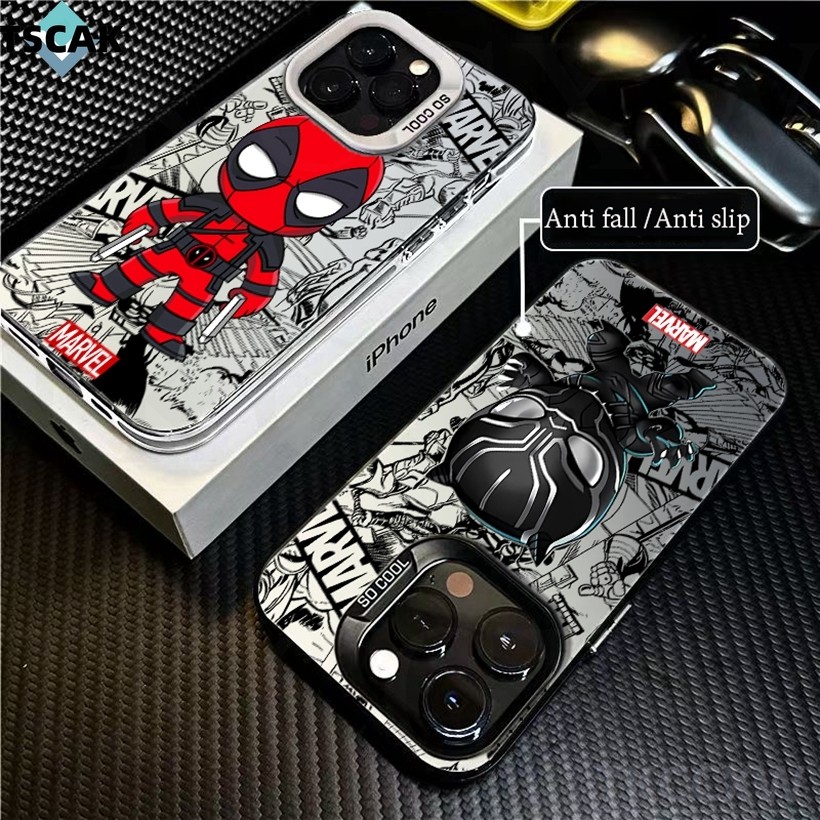 Ốp điện thoại họa tiết Deadpool mát mẻ cho Redmi K70 K60 K50 K40 K30 Pro Ultra Gaming K70E13C 12C 10C 9C 12 10 A1 A2 Vỏ bảo vệ màu bạc mờ