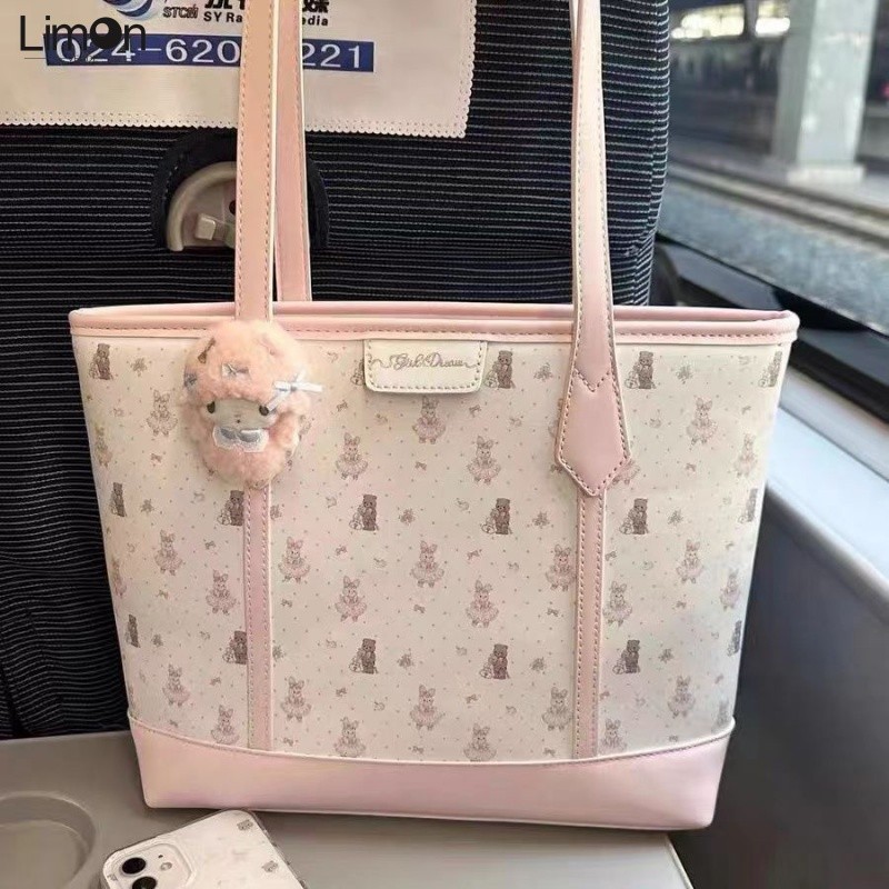 Túi Tote In Hình Phong Cách Mới Dung Tích Lớn Lớp Đi Lại Một Vai Túi Nách Nữ