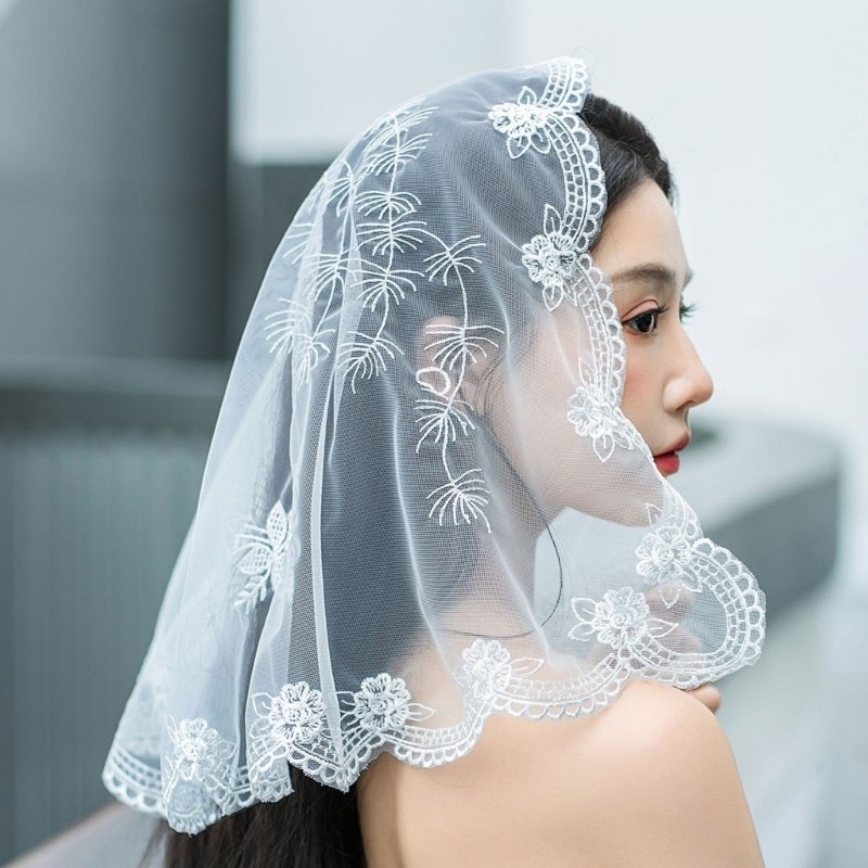 Kikin Latin Mass Khăn trùm đầu Khăn che mặt cho nữ Nhà thờ Công giáo Mantilla Veil Che mặt