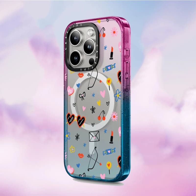 Casetify X Miếng Dán Dễ Thương Hút Từ Tính Cứng Acrylic Ốp Lưng Cho Apple IPhone 12 13 14 15 16 Pro Max Plus Có Hộp