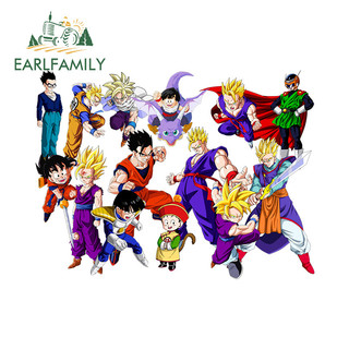 EARLFAMILY 13cm Dragon Ball Hoạt Hình Xe Dán Windows Campervan Ván Trượt Thời Trang Chống Thấm Nước Decal Chống Nắng Sáng Tạo Bảo Vệ Cửa Xe Ô Tô