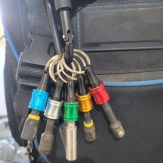 JOYFULLIFE 6 Cái Móc Chìa Khóa Adapter Mũi Khoan, 6 Chiếc Giá Đỡ Đầu Tua Vít Di Động, Cần Nối Dài Thay Đổi Nhanh Tay Dụng Cụ Cầm Tay Trọng Lượng Nhẹ Ngoài Trời