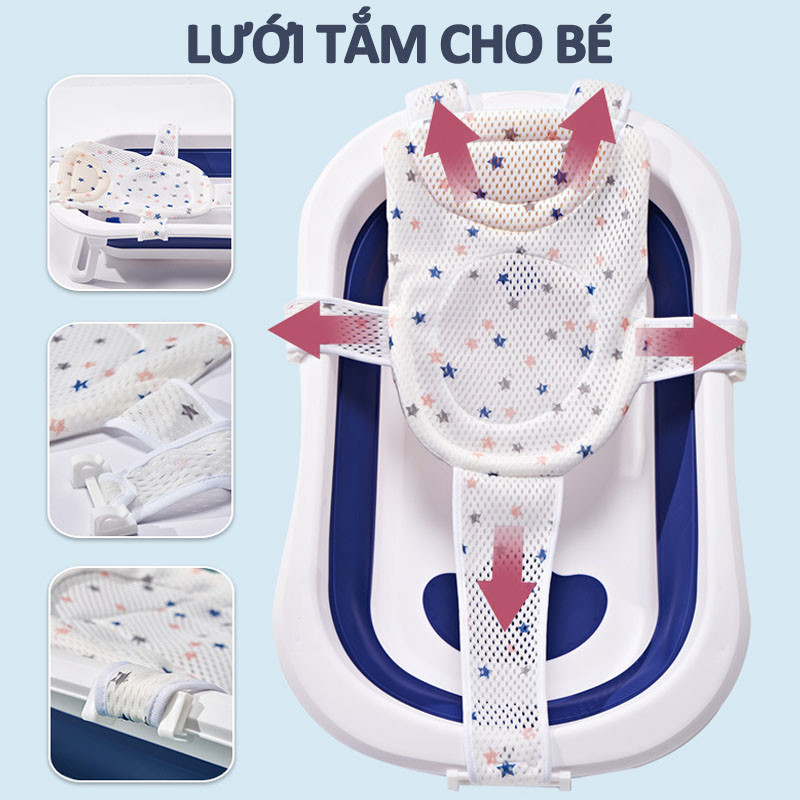 Lưới Tắm Cho Bé， Lưới Tắm Cho Bé Sơ Sinh Cao Cấp Gấp Gọn Điều Chỉnh Kích Thước， Chống Trượt Dễ Chịu