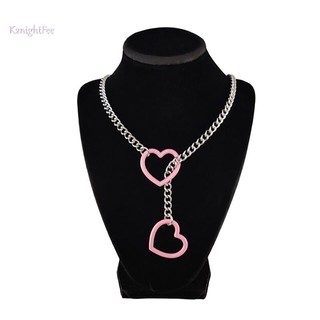 K2nightfee Heart O-ring Slip Chain Dành Cho Nữ Punk Rock Vòng Cổ Thép Không Gỉ Cuba Dài Vòng Cổ Hợp Thời Trang Đơn Giản Có Thể Điều Chỉnh Cổ Chữ Y VN