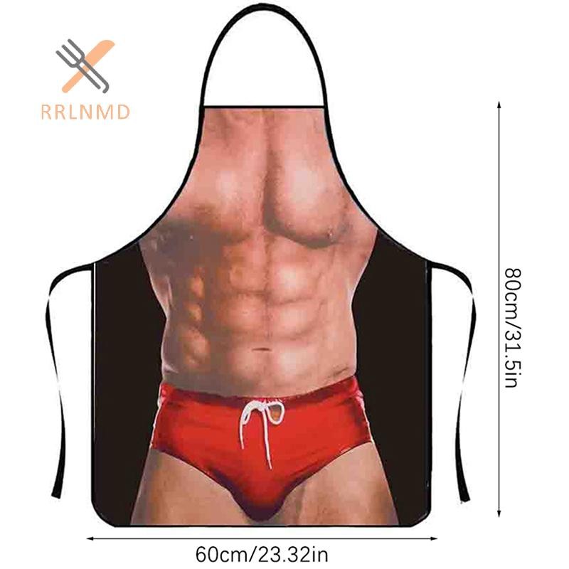Rrlnmd Muscle Man Gợi Cảm Người Phụ Nữ Ngộ nghĩnh Nhà Bếp Tạp Dề Cho Người Phụ Nữ Trang Trí Nhà Cửa Quà Tặng MỚI