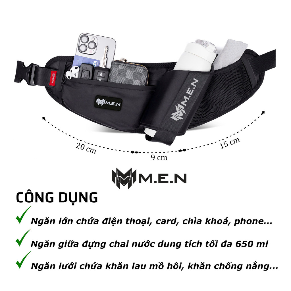 Túi đeo hông chạy bộ xe đạp Nam nữ thời trang 909bb MEN D2  [Bảo hành]