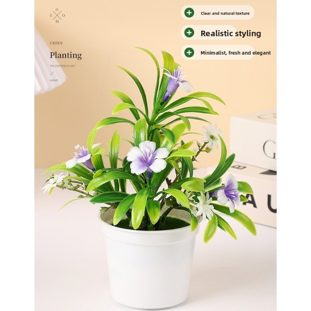 CAST Morning Glory Cây trồng trong chậu nhân tạo, Nhiều màu Mô phỏng tự nhiên chậu hoa, Đạo cụ chụp ảnh sáng tạo Nhựa thanh lịch giả cây cảnh trang trí nhà cửa