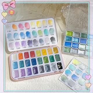 [beautifulhome] 24 Màu Sắc Sắc Tố Móng Tay Chắc Chắn Aurora Pearl Nail Art Bảng Màu Nước Vẽ Kim Loại Chrome Chameleon Nail SetGradie [beauty]