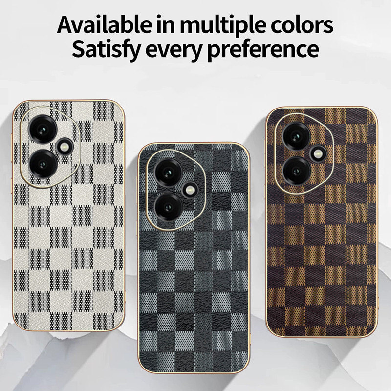 Ốp Lưng Cho Honor 400 Pro 400Lite Sang Trọng Kiểm Tra Hạt Mạ Điện TPU Edge Chống Rơi Vỏ Điện Thoại