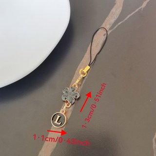 1 Hộp đựng điện thoại di động chữ hoa sáng tạo có dây buộc / Mặt dây chuyền điện thoại di động 26 chữ cái châu Âu và Mỹ / Trang trí điện thoại di động / Quà tặng lý tưởng cho tất cả các lễ hội