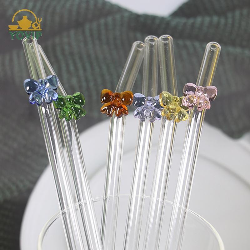 YOVIP 1 8mm, Ống Hút Uống Có Thể Tái Sử Dụng Dễ Thương Ống Hút Chịu Nhiệt Cho Tiệc Lễ Hội Tiệc Cưới Cocktail Bar Bãi Biển VN