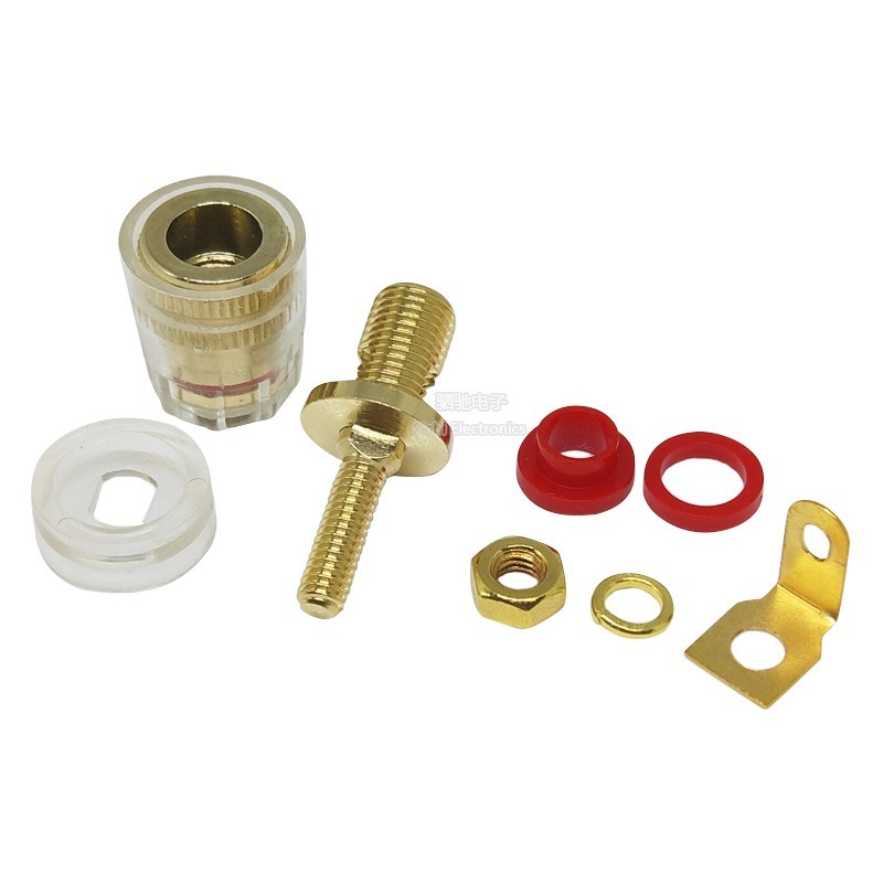 M4 * 33 Đồng Nguyên Chất Mạ Vàng 4MM Chuối Cắm Ổ Cắm Bộ Khuếch Đại Công Suất Âm Thanh Pha Lê Thiết Bị Đầu Cuối Bài Loa