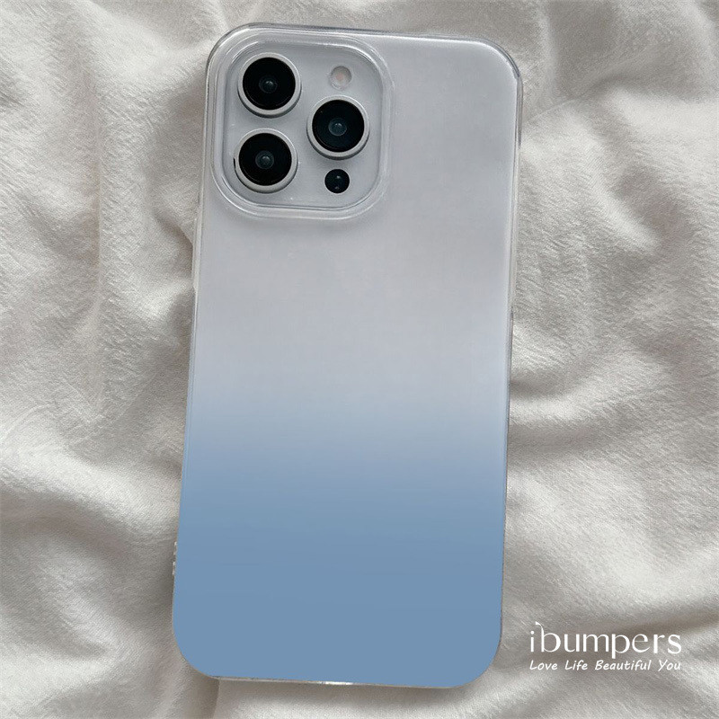 ibumpers Ốp Điện Thoại iPhone Gradient Elegance Pattern Ốp Lưng Trong Suốt Nhám Mờ Chống Bẩn Chống Sốc Cho IPhone 16 15 14 12 13 11 Pro Max IP 7 8 Plus X XS XR