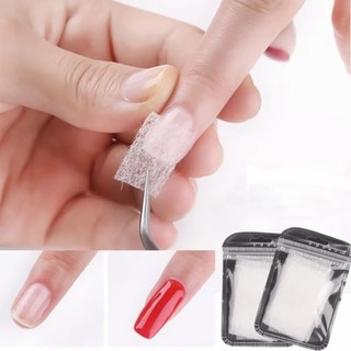 COZYNEST 50 Cái Dạng Bọc, Gel UV Làm Móng Tay Pháp Xây Dựng Lụa Sợi Thủy Tinh Nối Dài Móng Tay, Acrylic 8x4cm Giấy Sợi Thủy Tinh Không Dệt