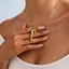 Vòng cổ mặt dây chuyền cá MERIGGIARE, Vòng cổ cá may mắn bằng thép không gỉ chống thấm nước, Dây chuyền xương đòn cổ cổ điển màu vàng tinh tế thời trang dành cho nữ