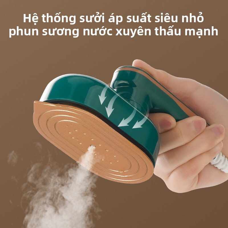 Bàn Ủi Hơi Nước Cầm Tay Mini - Máy Làm Phẳng Quần Áo - Du Lịch & Gia Đình - Xóa Nhăn Nhanh