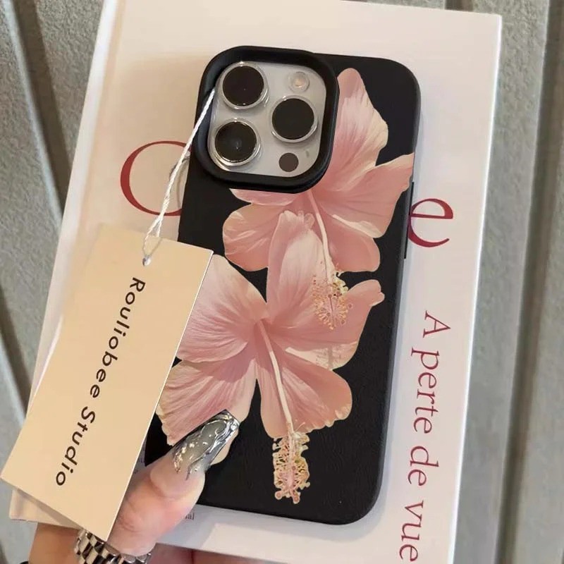 Dành Cho iPhone 11 16 15 Pro Max 16e 14 11 12 13 15 Pro XR XS Max X 14 Plus Tranh Sơn Dầu Họa Tiết Hoa Lichee Mềm Siliocne Chống Sốc