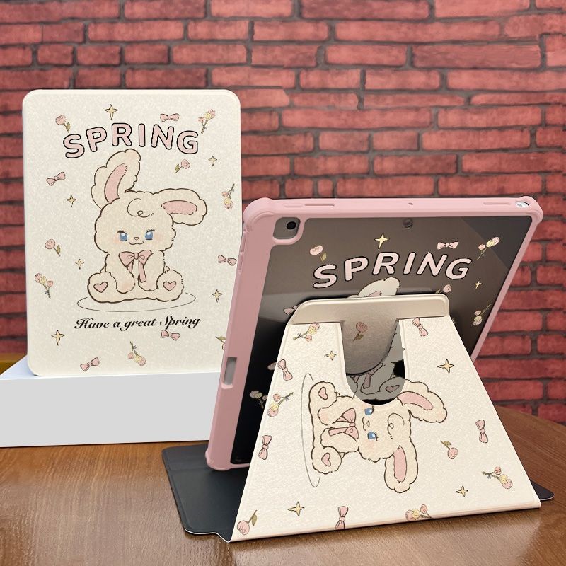 Ốp bảo vệ cho Samsung Galaxy Tab A7 lite 8.7inch Tab S6 lite 2024 S10ULTRA A9 + S7 + / S8 + / S7FE S9 FE + S10 FE + Vỏ máy tính bảng hoạt hình có giá đỡ bút chì