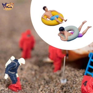 1 / 64 Diorama Hình Thu Nhỏ Đi Biển Lướt Sóng Bố Trí Các Bức Tượng Nhỏ Gọn Nhựa