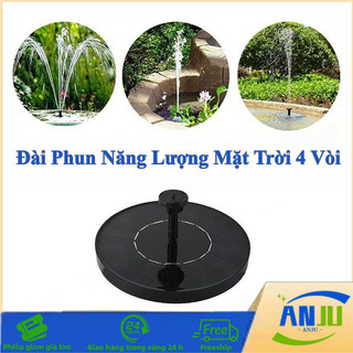 Đài Phun Năng Lượng Mặt Trời 4 Vòi - Chống Thấm , Trang Trí Ao & Vườn & Hồ Cá