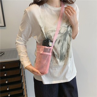 ✪G Lưới Giữ Nhiệt Cốc Du Lịch Di Động Đơn Giản Tam Giác Cốc Nước Bảo Vệ Đa Năng Giá Đỡ Cốc Nước Đeo Ngang MWGO