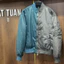 Áo Bomber Di OK 2 Mảnh Xanh Ngọc Phối Ghi KCloset Áo Khoác Gió 2 Lớp Dày Dặn Dáng Rộng Nam Nữ NA959