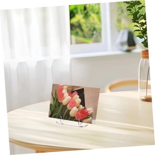 MEGOCE 1 Giá đỡ huy hiệu acrylic, Giá đỡ hiển thị trong suốt lưu trữ acrylic, ​ Giá trưng bày thẻ trang trí máy tính để bàn trong suốt HD