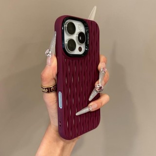 Thanh làm mát rỗng sang trọng Vỏ điện thoại sọc cho iPhone16 15 14 13 12 11 Pro Max Bảo vệ Camera chống sốc Vỏ mềm chống rơi