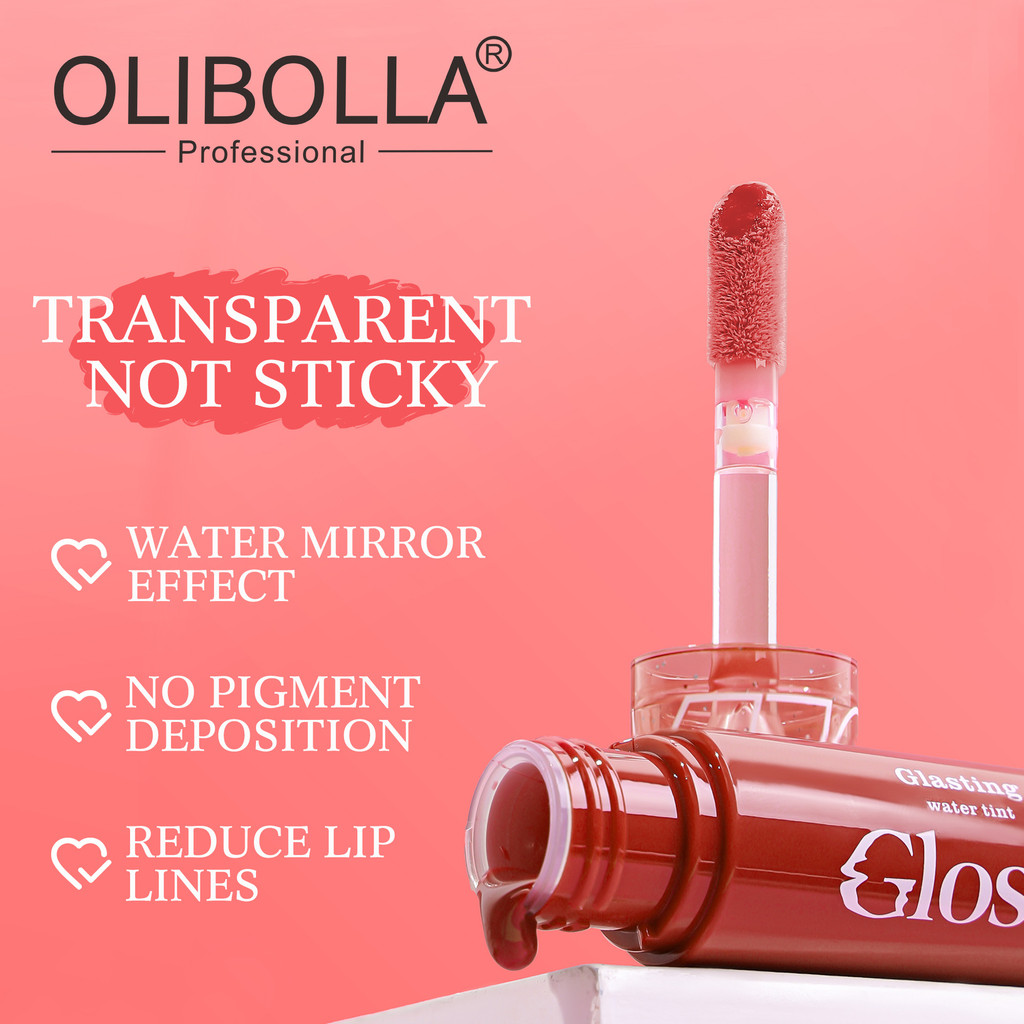 Streamer Gương Lip Glaze Đầu Bàn Chải Lớn Nước Bóng Môi Dưỡng Ẩm Son Bóng Giả Mặt Son Môi