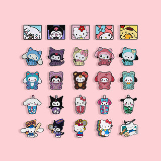 Balô phụ kiện Sanrio với pin kim loại hình Hello Kitty, Pochacco và Cinnamoroll - Quà tặng độc đáo cho bạn bè