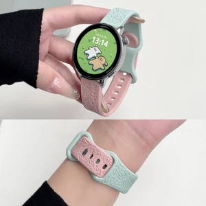 Dây silicon khắc hoa hướng dương cho Huawei Watch GT5/GT5 Pro/GT4 41mm 42mm 46mm, GT2/GT3 Pro, dây thay thế đồng hồ thông minh