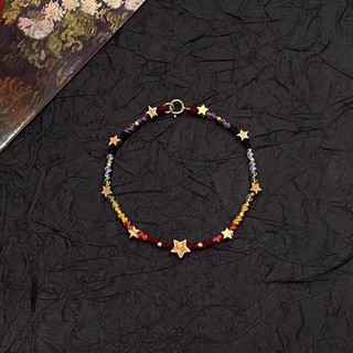 {Rainbow Little Star} Vòng tay dây bện tay Gypsophila may mắn Dopamine Girl Heart Vòng tay bạn gái đầy màu sắc Thay đổi sang ERPX