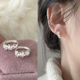 Bông tai camelia mạ bạc S925 nhẹ và sang trọng, phù hợp làm phụ kiện trang sức cho nữ