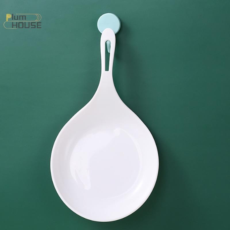 PlumHOUSE Đĩa Cầm Tay Hàn Quốc Thời Trang Màu Trắng Có Tay Cầm Thìa Lớn Khay Khoai Tây Chiên Gà Ăn Nhẹ Đĩa Trái Cây Món Tráng Miệng Bánh Đĩa Mới VN