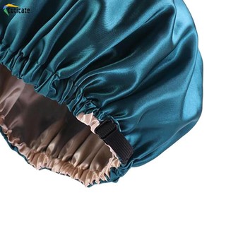 Phụ nữ - Satin mềm mại bonnet hai lớp có thể đảo ngược và điều chỉnh, phù hợp làm mũ ngủ cho cả người lớn và trẻ em