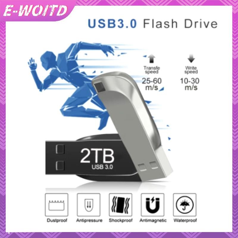 E-woitd 2TB Kim Loại Usb 3.0 Ổ Cắm Bút 2TB Usb Flash Drive 1TB Tốc Độ Cao Pendrive Chống Nước Đĩa Flash Usb Mới Nâng Cấp TYPE-C Adapter HNVN