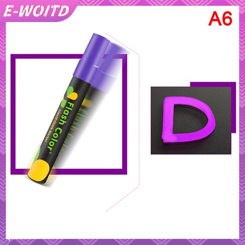 E-WOITD Bút màu huỳnh quang đặc biệt, bút dạ bảng đen phát sáng, có thể xóa, dùng trên nước HNVN