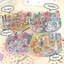 BEABOUT Bộ sưu tập thu nhỏ Nhãn dán, Nhãn dán PET dòng thành phố 5.0 Nhãn dán cảnh quan Sách, Thiết kế cô gái Kawaii Xếp chồng trực quan Đồ chơi trẻ em DIY Sổ tay dán trẻ em