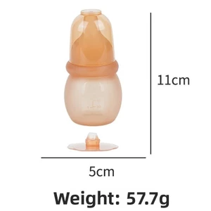 Bình sữa silicon mini chống đầy hơi cho bé | Chất liệu an toàn, mềm mại, di động