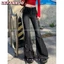 Sibyte- Quần Jeans Ống Loe Nhẹ Eo Cao Thêu Bướm Thiết Kế Dáng Rủ Dễ Phối Đồ Kiểu Móng Ngựa